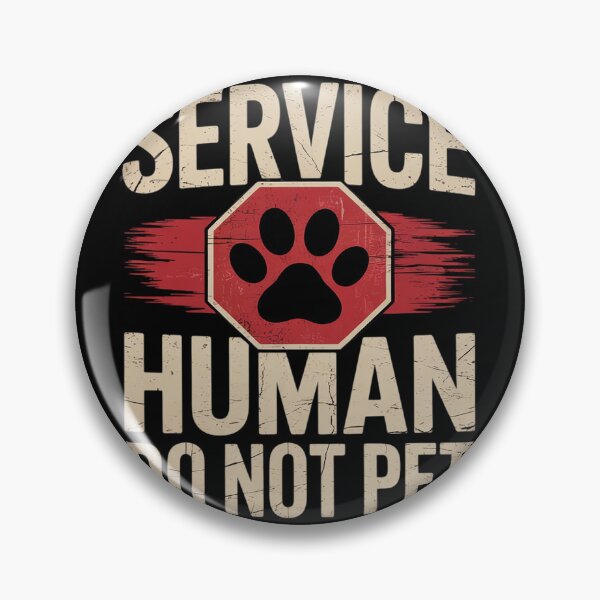 Item preview, Service Dog Human Do Not Pet Funny Vintage Rescue Dog Owner  designed and sold by VerseFarm.