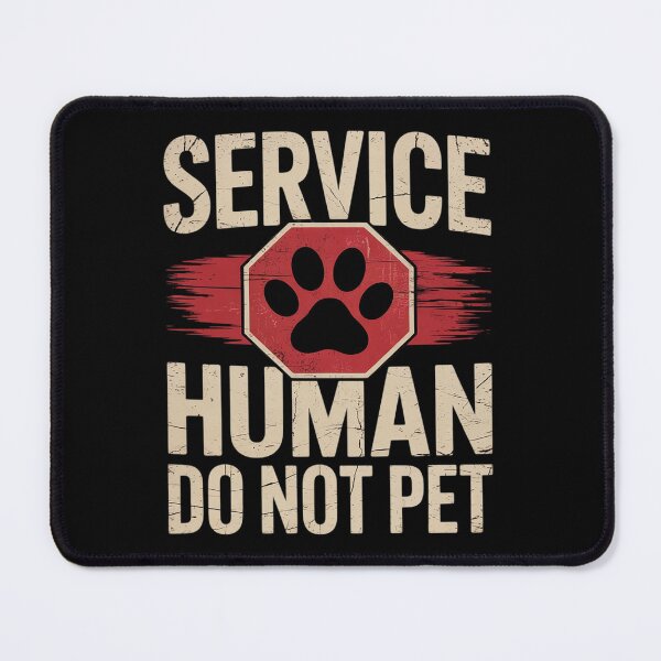 Item preview, Service Dog Human Do Not Pet Funny Vintage Rescue Dog Owner designed and sold by VerseFarm.