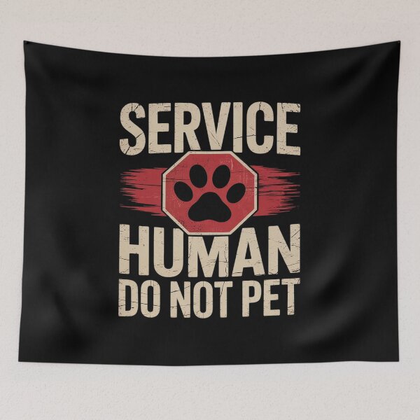 Item preview, Service Dog Human Do Not Pet Funny Vintage Rescue Dog Owner  designed and sold by VerseFarm.
