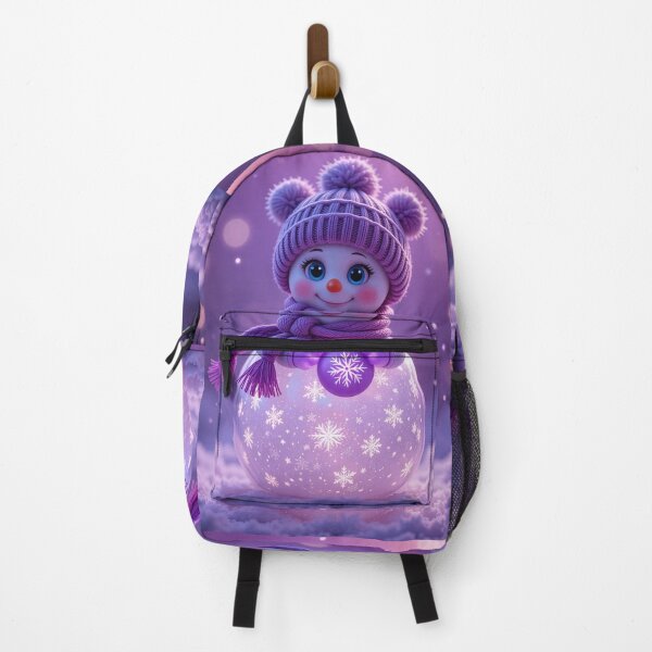 Item preview, Magical Purple Snowman Illustration – Cute, Dreamy, and Festive Winter Art designed and sold by PixelVibe782.