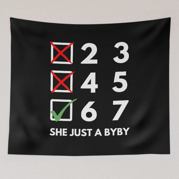 Item preview, Funny Checkbox Quote Surreal Number 67 Meme Design designed and sold by MotivaChic.