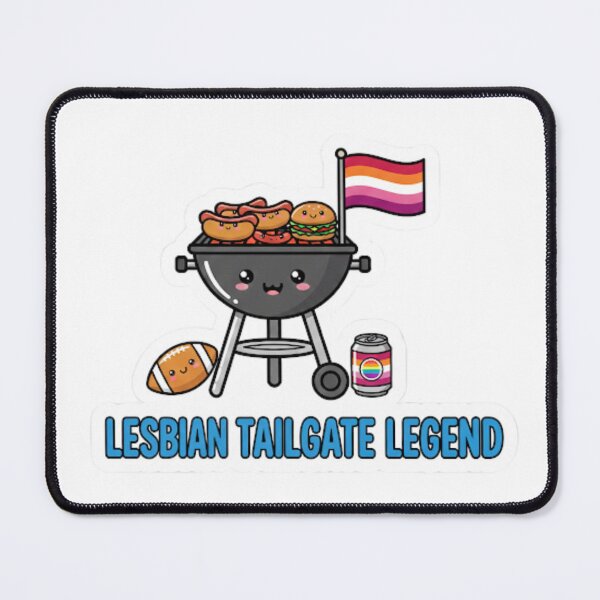 Item preview, Funny Lesbian Football Sticker – Lesbian Tailgate Legend Cute Game Day Design designed and sold by TrackinDaTrends.