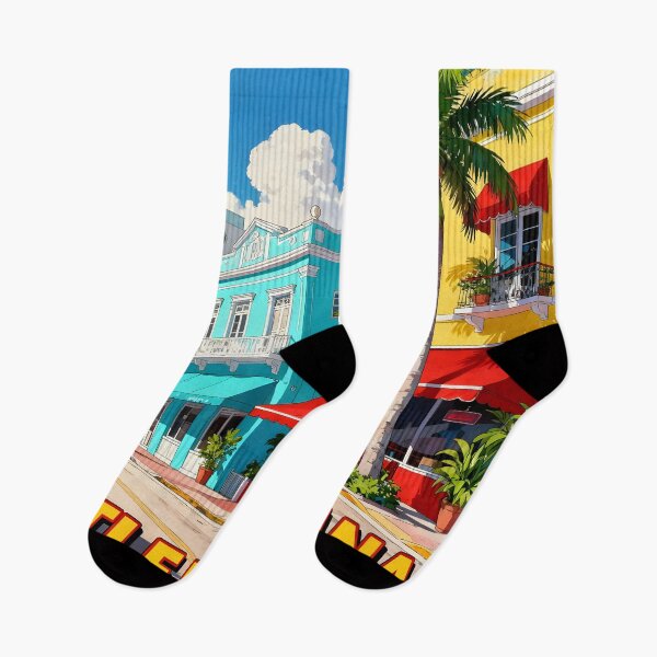 Item preview, Little Havana, Miami, USA: Vintage-Style Painterly Travel Poster designed and sold by LSVart.