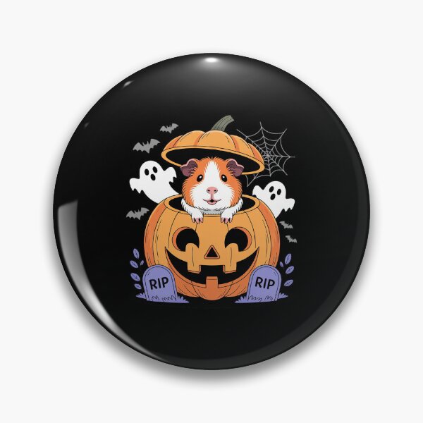 Item preview, Guinea Pig Inside Carved Pumpkin Horror Cemetery Halloween designed and sold by CultureSpec.
