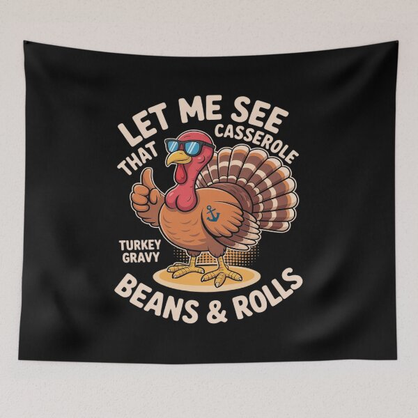 Item preview, Turkey Gravy Beans And Rolls Casserole Funny Thanksgiving 01  designed and sold by VerseFarm.