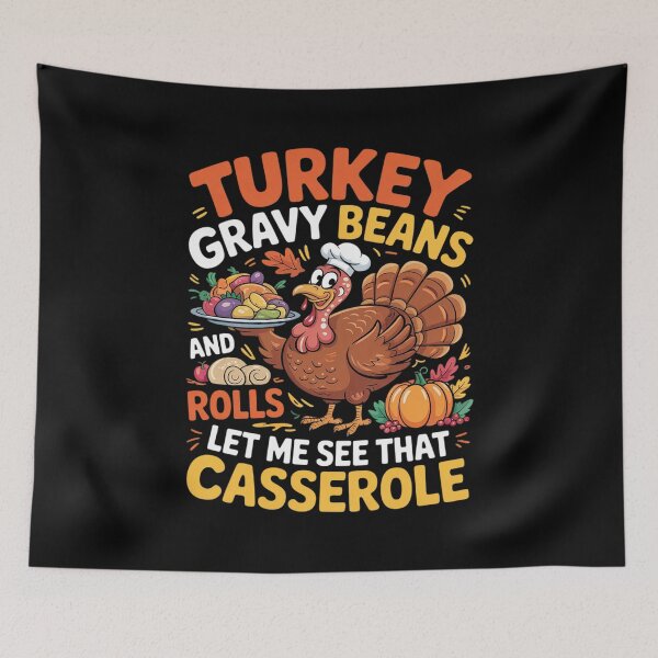 Item preview, Turkey Gravy Beans And Rolls Casserole Funny Thanksgiving 02  designed and sold by VerseFarm.