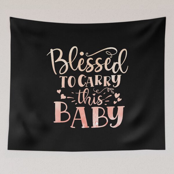 Item preview, Blessed To Carry This Baby Inspirational Pregnancy Quote designed and sold by LavetaCatherine.