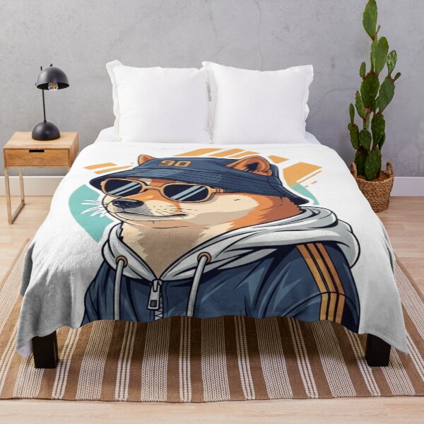 Item preview, Cool Shiba Inu Dog Vector in 90s Hip Hop Streetwear designed and sold by HypeHoundz.