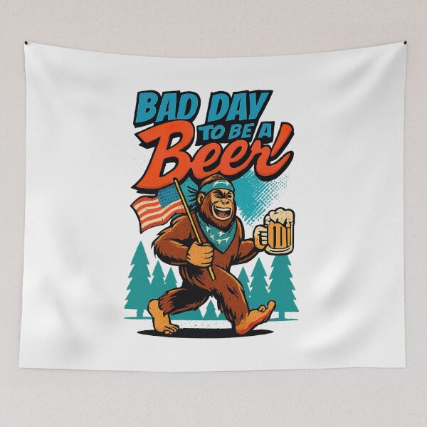 Item preview, Bad Day To Be a Beer, Comic Book Pop Art Bigfoot Beer Tee designed and sold by graphic-genie.