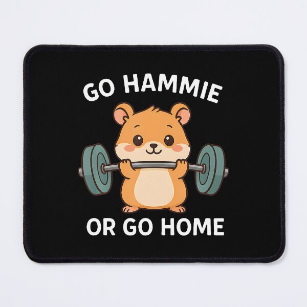 Item preview, Go Hammie Or Go Home Funny Gym Hamster Deadlift Tee designed and sold by KristinTara.
