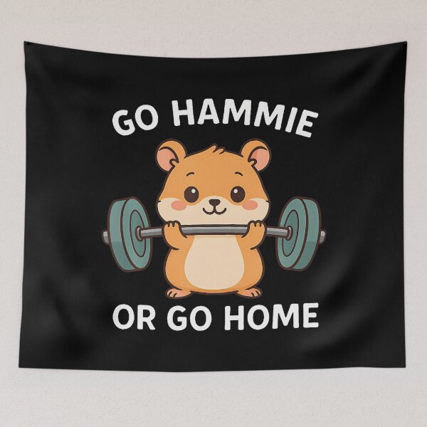 Item preview, Go Hammie Or Go Home Funny Gym Hamster Deadlift Tee designed and sold by KristinTara.