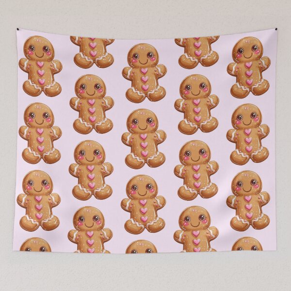 Item preview, Gingerbread with Pink Heart Buttons designed and sold by BeeJoyDesign.