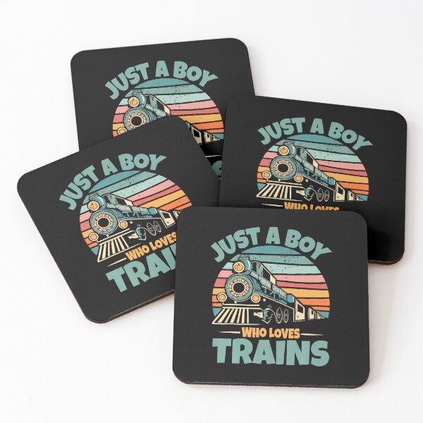 Item preview, Just A Boy Who Loves Trains designed and sold by MelanieMiram1.
