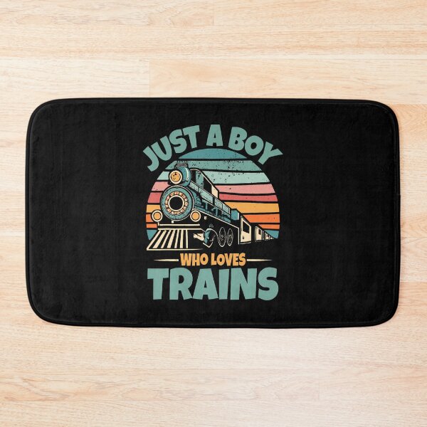 Item preview, Just A Boy Who Loves Trains designed and sold by MelanieMiram1.
