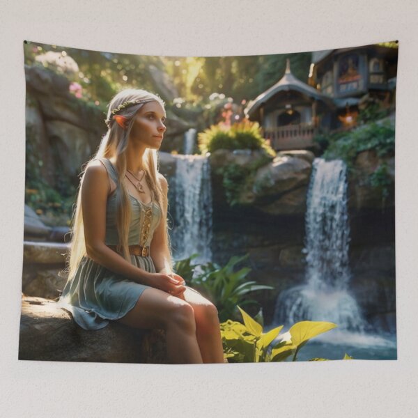 Item preview, Secret Garden Elf in the Whispering Waterfall Wood designed and sold by BlareBlare.