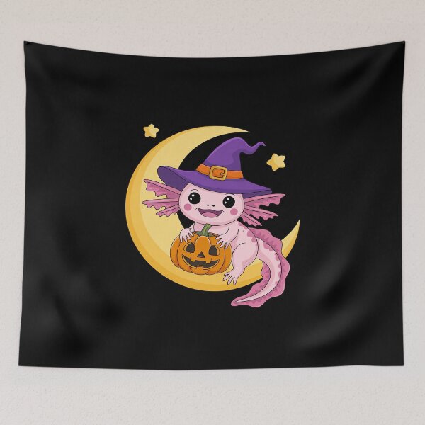 Item preview, Halloween Axolotl Pumpkin Moon Outfit for Cute Spooky Fans designed and sold by CultureSpec.
