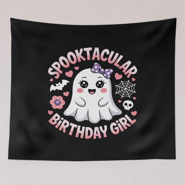 Item preview, Halloween Birthday Girl Ghost Bow Spooktacular Spooky designed and sold by CultureSpec.