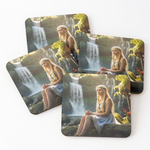 Item preview, Fairytale Elf Meditating in the Wild Nature Sanctuary designed and sold by BlareBlare.