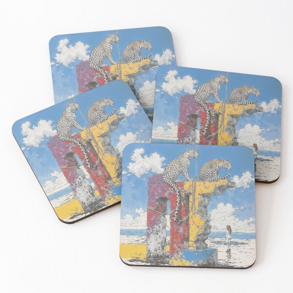 Item preview, Leopards on Colorful Ruins by the Sea designed and sold by DavidePoggio.