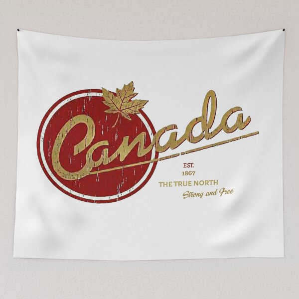 Item preview, Vintage Canada Est. 1867 – True North Strong and Free Distressed Logo - White edition designed and sold by Miss Cutie Designs.