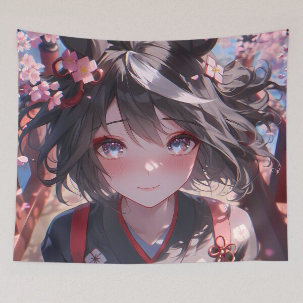 Item preview, Kitasan Black Uma Musume Pretty Derby Anime Girl Cherry Blossom Japan Spring Sakura designed and sold by HumbertoValveno.