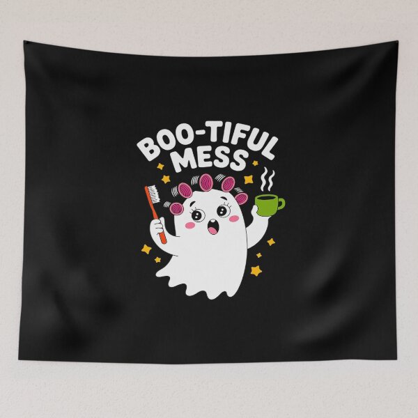 Item preview, Halloween Bootiful Mess Cute Ghost designed and sold by skanderio.