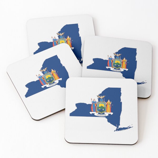Item preview, New York State Pride: Flag & Emblem Silhouette T-Shirt designed and sold by mashmosh.