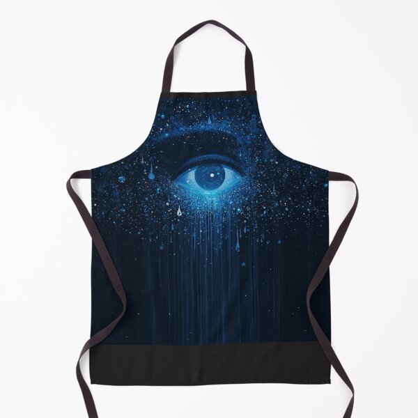 Item preview, Cosmic Eye Galaxy Tears Surreal Art - Blue Nebula Starry Eye with Cosmic Rain Digital Artwork designed and sold by TitanRN.