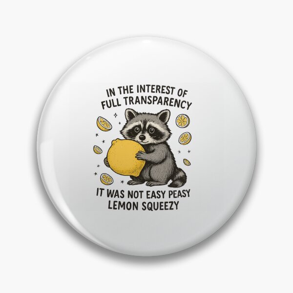 Item preview, Funny Raccoon Lemon Sticker – Not Easy Peasy Lemon Squeezy Cute Animal designed and sold by Printsouf.