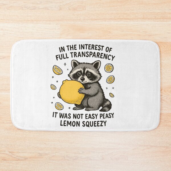 Item preview, Funny Raccoon Lemon Sticker – Not Easy Peasy Lemon Squeezy Cute Animal designed and sold by Printsouf.