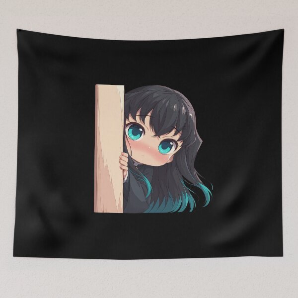 Item preview, Muichiro Tokito Demon Slayer Anime Boy Chibi Kawaii Peeker designed and sold by HumbertoValveno.