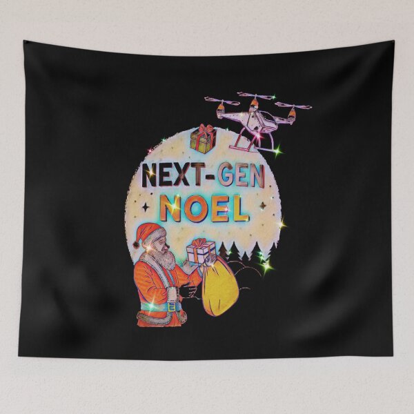 Item preview, Next-Gen Noel - Futuristic Santa Drone Delivery Christmas designed and sold by creativerooney.