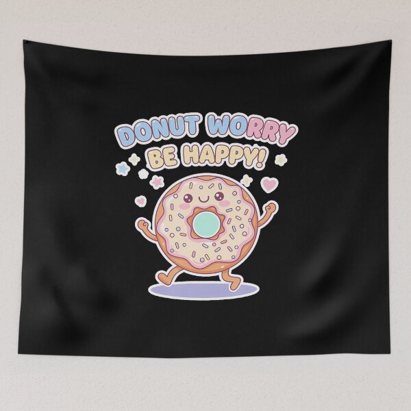 Item preview, Be Happy, Cute Kawaii, Muffin Funny, Happy Muffin, Cute Donut, Adorable Kawaii, Funny Pun, Happy Donut, Cute Pun, Adorable Funny, Pun designed and sold by DawnPatricia.