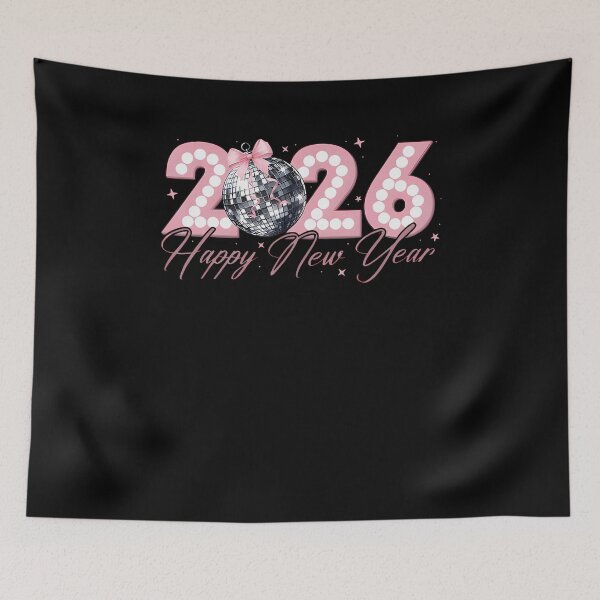 Item preview, New Year 2026 Family Disco Ball Girl Pink Coquette Bow Party designed and sold by LavetaCatherine.