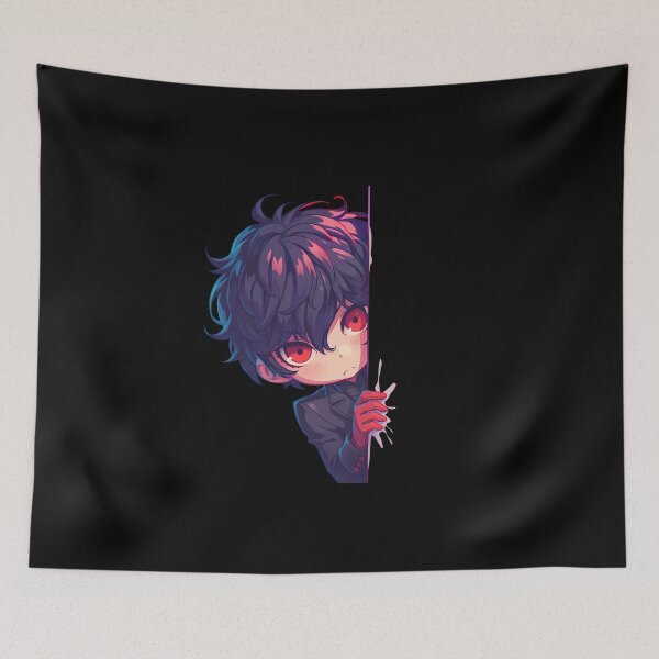 Item preview, Ren Amamiya Persona 5 Game Anime Boy Chibi Kawaii Peeker designed and sold by HumbertoValveno.