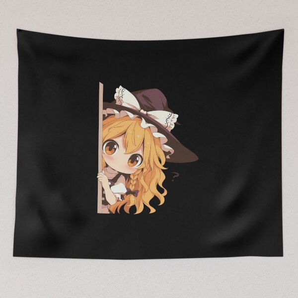 Item preview, Marisa Kirisame Touhou Anime Girl Chibi Kawaii Peeker designed and sold by HumbertoValveno.