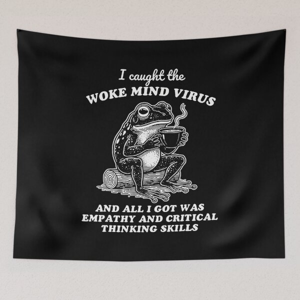Item preview, Awakened Thinking Virus Frog designed and sold by LavetaCatherine.