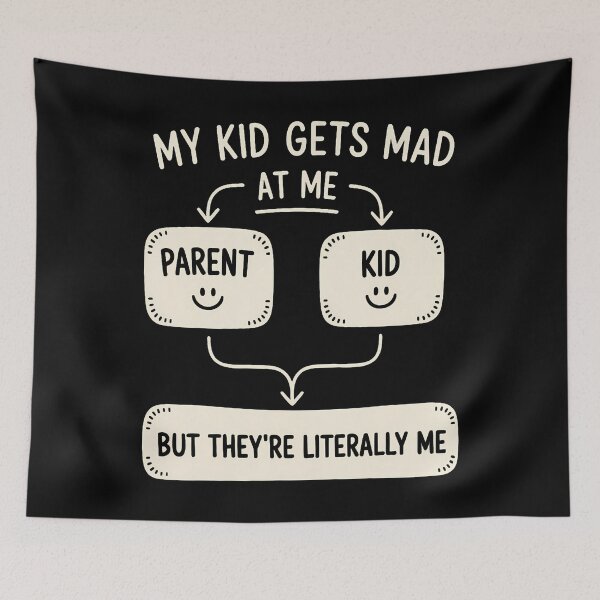 Item preview, Funny Dad Tee My Kid Gets Mad At Me But Theyre Literally Me designed and sold by MelanieMiram1.