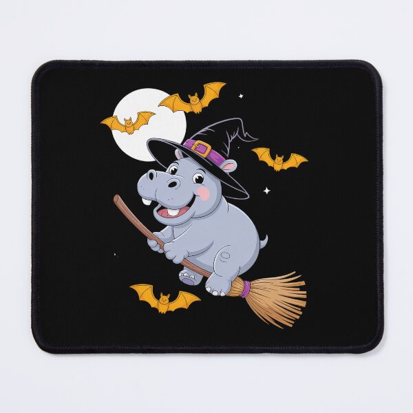 Item preview, Hippo Witch Hat Riding Broom Stick Zoo Animal Lover designed and sold by estellaken.