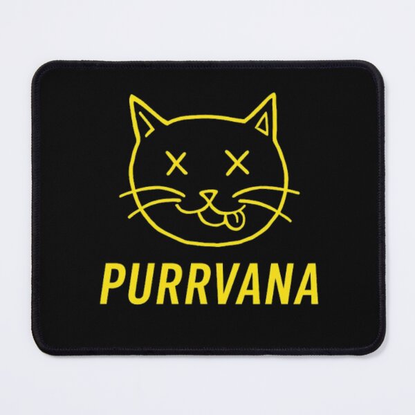 Item preview, PURRVANA Cat Design – Minimalist Yellow Line Art on Black designed and sold by Pawtastic Vibes.