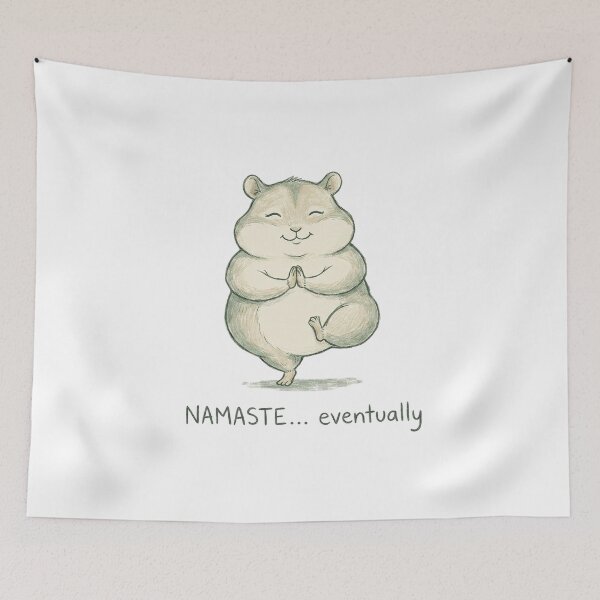 Item preview, Cute Hamster Doing Yoga - Funny Meditation Gift designed and sold by RICHYON.