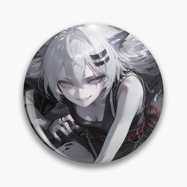 Item preview, Prelude Lappland Arknights Wolf Girl Kneeling In Dark Samurai Setting designed and sold by HumbertoValveno.