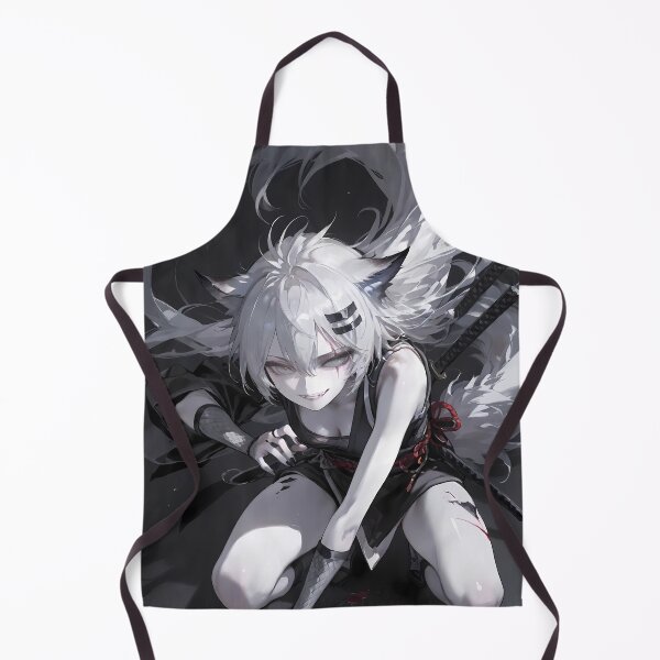 Item preview, Prelude Lappland Arknights Wolf Girl Kneeling In Dark Samurai Setting designed and sold by HumbertoValveno.