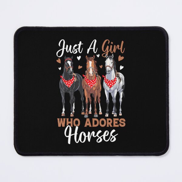 Item preview, Just A Girl Who Adores Horses Equestrian Horseback Riding designed and sold by ToriCarylon.