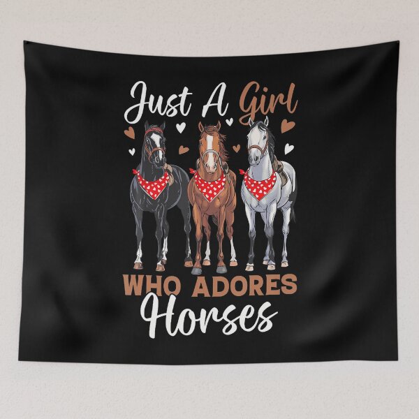 Item preview, Just A Girl Who Adores Horses Equestrian Horseback Riding designed and sold by ToriCarylon.