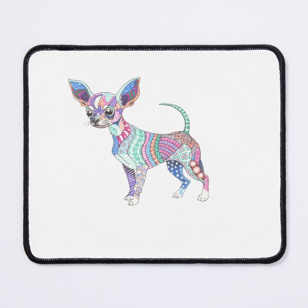 Item preview, Cute colourful chihuahua with big ears designed and sold by Mandala Animal.