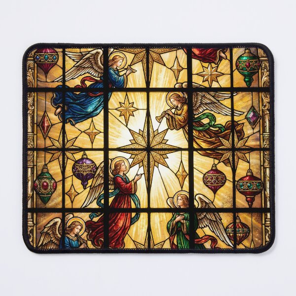 Item preview, Stained Glass Christmas Window – Vibrant Holiday designed and sold by Glitchart66.