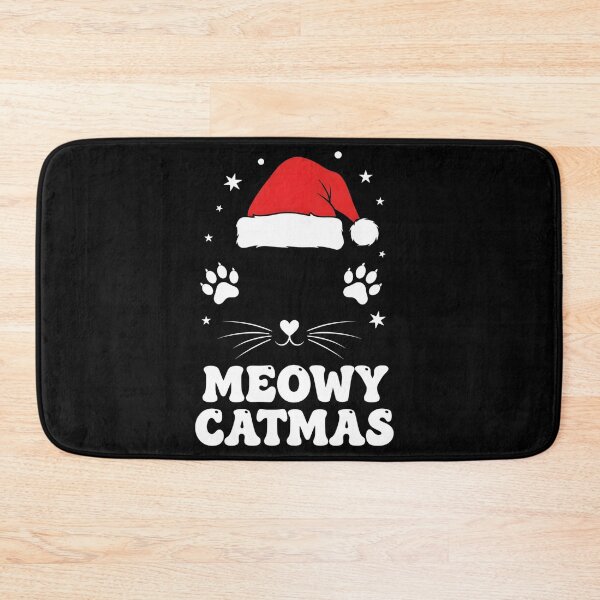 Item preview, Meowy Catmas Cute Kitten Cats Santa Hat Christmas Xmas designed and sold by BakeryDozen.