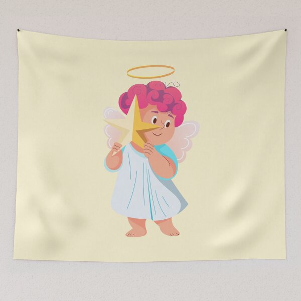 Item preview, Cute Little Angel Holding a Star designed and sold by Mariia Berezhna.