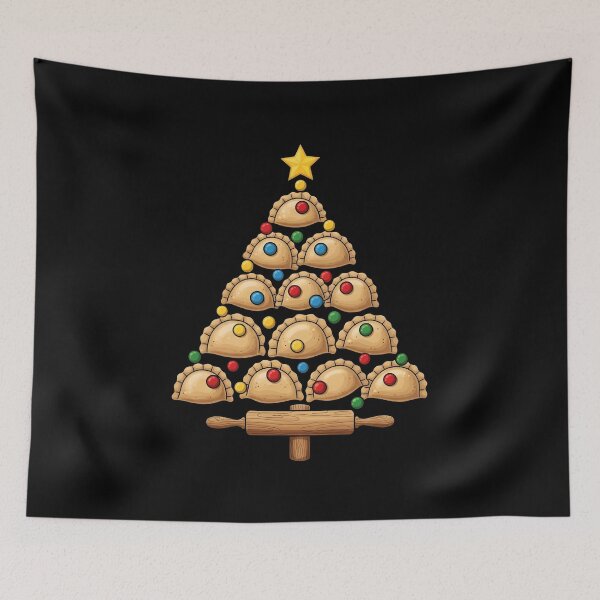 Item preview, Pierogi Tree Christmas Xmas Funny Polish Food designed and sold by BakeryDozen.
